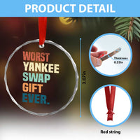 Funny Worst Yankee Swap Gift Ever Crystal Glass Ornament Christmas Gift Exchange Game - Wonder Print Shop