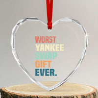 Funny Worst Yankee Swap Gift Ever Heart Crystal Glass Ornament Christmas Gift Exchange Game - Wonder Print Shop