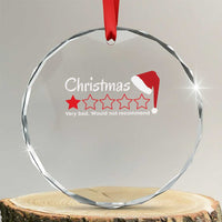 Funny Xmas Bah Humbug Crystal Glass Ornament One Star Very Bad Would Not recommend TS09