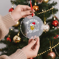 Funny Xmas Beers Crystal Glass Ornament Ho Ho Hold My Beer Vintage Mug Santa Hat TS11