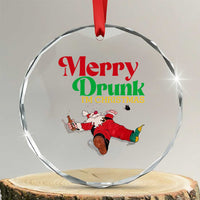 Funny Xmas Beers Crystal Glass Ornament Merry Drunk I'm Christmas Santa TS11
