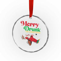 Funny Xmas Beers Crystal Glass Ornament Merry Drunk I'm Christmas Santa TS11