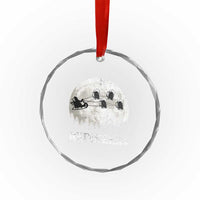 Funny Xmas Beers Crystal Glass Ornament Reinbeers Santa Sleigh Moon TS11