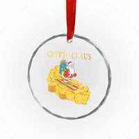 Funny Xmas Bitcoin Crypto Claus Crystal Glass Ornament TS09