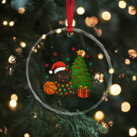 Funny Xmas Black Cat Crystal Glass Ornament Gift For Cat Lover TS12