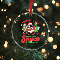 Funny Xmas Cake Crystal Glass Ornament Torn Between Looking' Like a Snack TS09