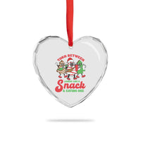 Funny Xmas Cake Heart Crystal Glass Ornament Torn Between Looking' Like a Snack - Wonder Print Shop