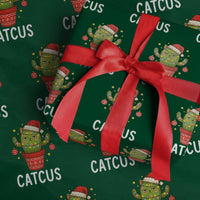 Funny Xmas Catcus Wrapping Paper Roll Succulent Lover Gift - Wonder Print Shop