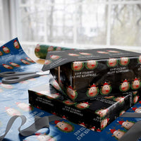 Funny Xmas Chest Joke Wrapping Paper Roll Stop Staring At My Reindeers Merry Titmas Boobs
