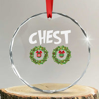 Funny Xmas Couple Crystal Glass Ornament Chest Nuts Bauble Xmas Wreath TS11