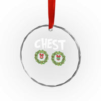 Funny Xmas Couple Crystal Glass Ornament Chest Nuts Bauble Xmas Wreath TS11