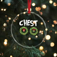 Funny Xmas Couple Crystal Glass Ornament Chest Nuts Bauble Xmas Wreath TS11