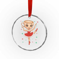 Funny Xmas Crystal Glass Ornament Ballerina Cappuccino Brainrot Meme Gift TS12