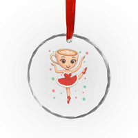 Funny Xmas Crystal Glass Ornament Ballerina Cappuccino Brainrot Meme Gift TS12