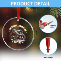 Funny Xmas Crystal Glass Ornament Exterior Illumination Expert Christmas Lights Home TS09