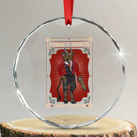 Funny Xmas Crystal Glass Ornament Forget Santa I Want Krampus TS09