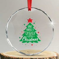 Funny Xmas Crystal Glass Ornament Have Yourself A Skibidi Little Rizzmas TS09