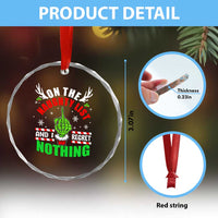 Funny Xmas Crystal Glass Ornament On The List Of Naughty And I Regret Nothing Christmas TS10