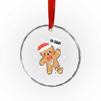 Funny Xmas Crystal Glass Ornament Op Snap Gingerbread Broken Heart TS09