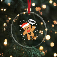 Funny Xmas Crystal Glass Ornament Op Snap Gingerbread Broken Heart TS09
