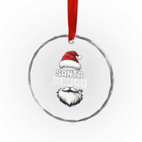 Funny Xmas Crystal Glass Ornament Santa Squad Team Family Crew TS11