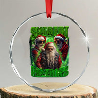 Funny Xmas Crystal Glass Ornament Skibidi Rizzmas Cool Santa Rizz TS09
