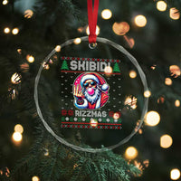 Funny Xmas Crystal Glass Ornament Skibidi Rizzmas Santa Bubble Gum TS09