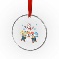 Funny Xmas Crystal Glass Ornament Snowman Nurse Xray Gingerbread TS09