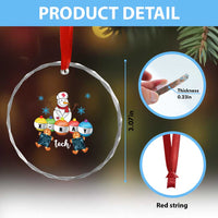 Funny Xmas Crystal Glass Ornament Snowman Nurse Xray Gingerbread TS09