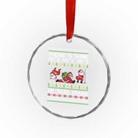 Funny Xmas Crystal Glass Ornament There's Some Horrors In This House Sexy Santa Claus Ugly Xmas TS10