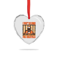 Funny Xmas Diddy Party Heart Crystal Glass Ornament I Won't Be Home For Christmas - Wonder Print Shop