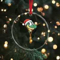 Funny Xmas Dinosaur Crystal Glass Ornament Ew People Xmas Gift TS12