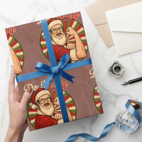 Funny Xmas Do It Lady Wrapping Paper Roll Mustache Guy Meme Santa Cosplay - Wonder Print Shop