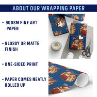 Funny Xmas Do It Lady Wrapping Paper Roll Mustache Guy Meme Santa Cosplay - Wonder Print Shop