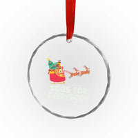 Funny Xmas Dog Crystal Glass Ornament Dogs For Everybody Sleigh TS09