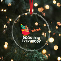 Funny Xmas Dog Crystal Glass Ornament Dogs For Everybody Sleigh TS09
