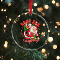 Funny Xmas Dog Owner Crystal Glass Ornament Dogs For Everybody Santa Sack Chihuahua TS11