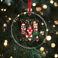 Funny Xmas Dog Owner Crystal Glass Ornament Socks Xmas Holiday TS11