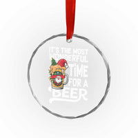 Funny Xmas Drinking Crystal Glass Ornament It is The Most Wonderful Time For A Beer TS12