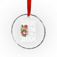 Funny Xmas Drinking Crystal Glass Ornament It is The Most Wonderful Time For A Beer TS12