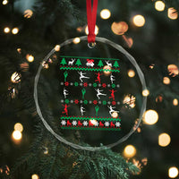Funny Xmas Figure Ice Skating Skater Crystal Glass Ornament TS11