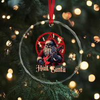 Funny Xmas Hail Santa Crystal Glass Ornament Sleigher Heavy Metal TS11