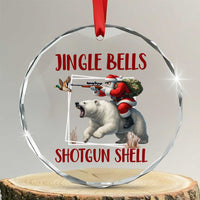 Funny Xmas Hunting Crystal Glass Ornament Jingle Bells Shotgun Shells TS12