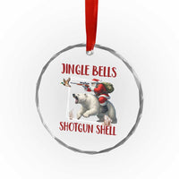 Funny Xmas Hunting Crystal Glass Ornament Jingle Bells Shotgun Shells TS12