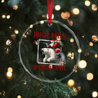 Funny Xmas Hunting Crystal Glass Ornament Jingle Bells Shotgun Shells TS12