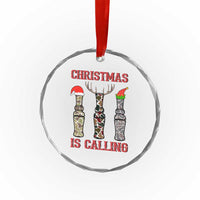 Funny Xmas Hunting Crystal Glass Ornament Xmas Is Calling Camouflage Hunting Whistle TS11