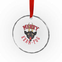 Funny Xmas Krampus Pug Dog Crystal Glass Ornament Merry Krampug Cute Pug Satan TS09