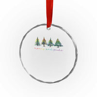 Funny Xmas LGBT Crystal Glass Ornament Merry And Pride Rainbow Xmas Tree TS11