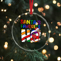 Funny Xmas LGBT Crystal Glass Ornament Santas Favorite Ho Rainbow TS09