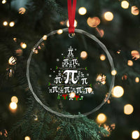 Funny Xmas Math Teacher Crystal Glass Ornament Pi Christmas Tree TS09